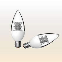 LED촛대구 5W 투명 샹들리에전구 E14 E17, 하얀빛