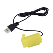 미세 하중 수중 펌프 어항 어항 수족관 USB 전원 DC 5V 2-3L/Min Mini 모터 워터 펌프 액세서리, 노란색