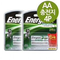 GYS874891에너자이져 NiMH 소형건전지 니켈수소충전지 4알 배터리충전 충전용품 에너자이저 ) ( AA 충전건전지 충전지, 1개