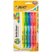 BIC 대량 구매 브라이트 라이너 형광펜 5/Pkg 형광 컬러 BLP51W (3개 팩) 201984