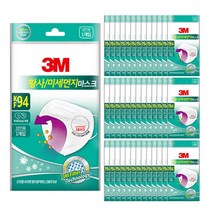 3M 이지핏 황사마스크 KF94 화이트, 1개입, 40개