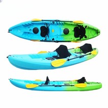 두꺼운 플라스틱 3 인용 보트 더블 카약 카누, H