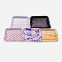 PSP 트레이 18호(무지 검정 적그물 청죽 우드) (박스 1000개) 고기 정육 진열 포장 일회용용기, 무지