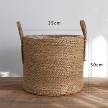 라탄 화분 바구니 손잡이 바스켓 화분 가리대 받침, 14양귀 원색 라지, 중