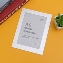 A6 초간단 자석프레임 광고 알림판(13.5x18cm) (실버), 1개