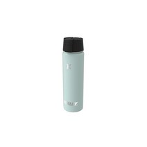 Hurley 단열 물병 591.5ml20온스 스테인리스 스틸 스포츠 및 야외 활동을 위한 여행용 차가운 음료 뜨거운 음료를 플립 오픈 빨대 뚜껑 포함 블랙 라이트닝 USA 미국, 20 oz, Powder Blue