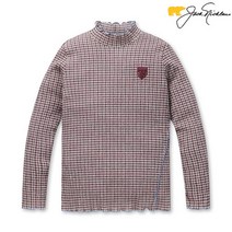 [잭니클라우스] LWTAA21031WIX 여성 체크 크링클 긴팔 티셔츠