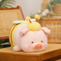 아기돼지 소품샵 인테리어 핑크 돼지인형 식빵 피그 귀여운 아기돼지 베이커리 빵집 개업선물, 봉제 인형 작은 꿀벌（30CM）, 【약 높이: 20CM】cm
