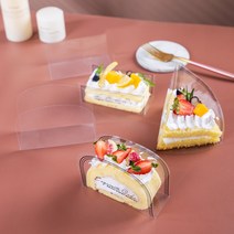 조각케이크 띠지 삼각형 직사각형 무스링 필름 100매, 반원형 인쇄 100매