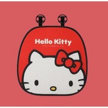 차쿠 헬로키티 자동차 방석 단품/세트 운전석 뒷좌석 통풍 쿨매트 등받이 차량용 카시트 쿨링쿠션, ONE, 레드 - 방석 1p