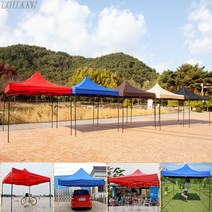 LOHANS 천막 지붕 커버 실내 실외 야외 축제 행사용 바람막이 그늘막 캠핑 테라스 포장마차 옥상, 지붕 3m X 6m, 레드
