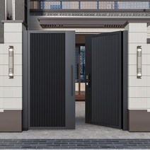 단독주택현관문 양문형 대문 철문 주물 출입구 철, 밝은 회색 스타일 5