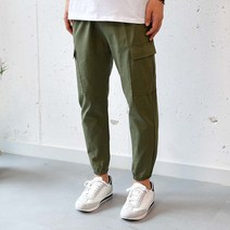 핫코드 남성용 데일리 코튼 카고 조거팬츠