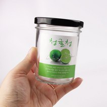 B-22 청귤스티커 50개/ 유리병 포장 석류청 수제청 과일청 답례품 포장, B-22 청귤스티커 50개