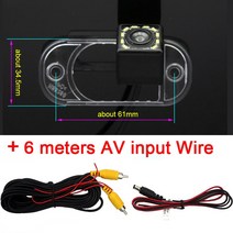 차량블랙박스 자동차블랙박스HD 720P 어안 후방 카메라 현대 산타페/산타페 클래식 MK1 SM 2000-2006 자동, 07 12led Rear Camera