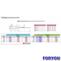 ForU525 삼우정밀 이젝트핀 2단 200mm 10개 소모성자재 공구 사무용품 전기용품