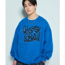 슬로우애시드 쉐도우 로고 맨투맨 스웨트셔츠 블루 SHADOW LOGO 스웻셔츠 BLUE
