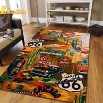 차박 세차용 접이식발판 카라반발판 레트로 바이크 오토바이 자동차 인쇄 공간 매트 카펫 러그 미끄럼 방지 도어 스텝 욕실 거실 침실 입구 홈 인테리어, [03] 60x90cm, [21] 아이보리