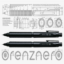 펜텔 오렌즈 네로 샤프 0.3MM 0.5MM 레이저각인