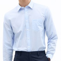 [지센남성] 남성 세로 스트라이프 긴팔 셔츠 ZISHEN MCWSN201