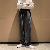 가을과 겨울 두꺼운 코듀로이 바지 남성용 느슨한 일본식 캐주얼 바지