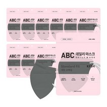 [100매] ABC 에이비씨 데일리 황사방역용 마스크 대형 KF94 10매입 10개, 1개, 진한회색
