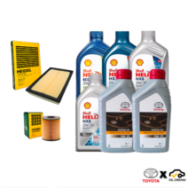 도요타 프리우스 V 1.8 엔진오일 세트, 순정 5L 엔진오일, 오일필터+에어클리너필터, 5000ml