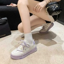 신발 가을 디자인 흰색 신발 보라색 스포츠 스니커즈