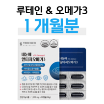 하루한알 알티지 오메가3 루테인 누테인 rTG 오메가쓰리 70대 80대 할머니 할아버지 부모님 노년층 중장년층 요양원 혈액순환 혈행개선 건조한 눈건강 도움 식약처 건강 식품, 1박스, 1200mg x 30캡슐 (하루 1캡슐), 30정