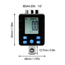 Digital Display Torque Meter Wrench Torsional Dynamometer 3 Woking Modes Adjustable Torsiometer with, 9D