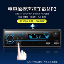 트럭 카 오디오 자동차 블루투스 MP3 플레이어 플러그인 트럭 라디오 오디오 DVD 버스, 음성 제어 블루투스+ 16G Hey song