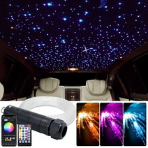 DC12V 6W RGBW 자동차 지붕 별 조명 앱 LED 광섬유 스타 천장 조명 키트 별이 빛나는 하늘 조명용 100 ~ 460 개, CHINA, 200pcs 0.75mm 2M_AU plug