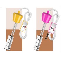 돼지꼬리히터 히터봉 온수 전기 히터 핑크 2500W 수중히터 정온유지 온도설정 자동단전 고출력 욕조, 단품