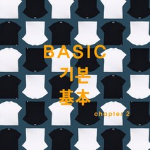 [키본]BASIC 체인티 무지 루즈핏 반팔 티셔츠 기본 라운드 면티 (흰색 검은색)
