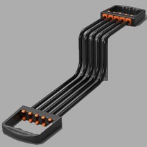 헬스용품 범용 가슴 확장기 남성 및 여성용 어깨 스트레칭 로프 피트니스 장비 가정용 팔 근력 훈련 봄 근육, Black+Black