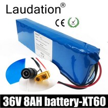 Laudation-36v 8ah 36v 배터리 팩 36v 리튬 배터리 10s 3p 500W 전기 자전거 모터 15A Bms, CHINA