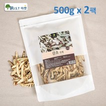 국산 감초 뿌리 100% 말린 건조 건감초 500g 1kg, 2팩