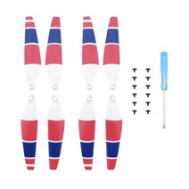 4 개/대 소음 감소 프로펠러 Mavic 미니 3 프로 드론 소품 블레이드 교체 예비 부품, [02] Red and blue white