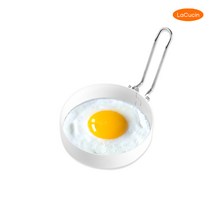 라쿠친 하얀 원형 계란틀 (지름 9cm) / 테프론 코팅 모양틀