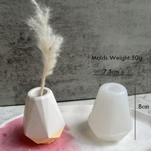 레진몰드 레진트레이몰드 콘크리트 심장 모양 실리콘 금형 DIY 수제 에폭시 수지 보석 보관 트레이 석고, 한개옵션1, 20 Vase