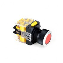 1A1B 푸쉬락 전원 스위치 알루미늄가드 6V DC LED ON-ON 25mm NF25-BA1C11, 흰색 [NF25-BA1WC11]