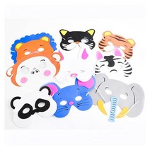 동물가면 토끼가면 호랑이 고양이 원숭이 코끼리, 스펀지동물가면(팬더)