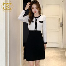 [코디코치] 여성 라운드넥 니트 원피스