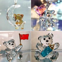 인형 차량용 장식 튜닝 피규어 스와로브스키 풍선 곰돌이 여성 차량 액세서리 크리스털 차량, 문 베어 펜던트 프리 크리스탈 체인