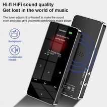 MP4 플레이어 1.8 인치 MP3 음악 HiFi 블루투스 5.0 지원 카드 내장 스피커 FM 알람 시계 전자 책 녹음, CHINA_Black | No Memory Card
