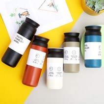 텀블러 보온보냉 350ml 500ml 각인 라벨 제작 가능, 8트라벨500ml-레드