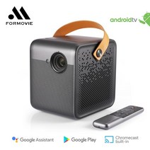 Formovie Dice DLP 미니 프로젝터 1080P 풀 HD 홈 시어터 700ANSI 루멘 Google TV Beame의 16000mAh 배터리 베이스 포함