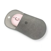 BOHO 블루투스 마우스 인조 스웨이드 파우치, 차콜