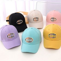 키즈썬캡 키즈썬햇 야구모자 알파벳 베이지체크