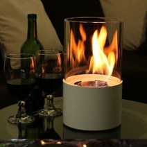 불멍 난로 벽난로 미니 에탄올 난로 힐링템 불난로 램프 가정용 무드등 화로 내열유리관 인테리어 벽난로 4계절난로, 화이트